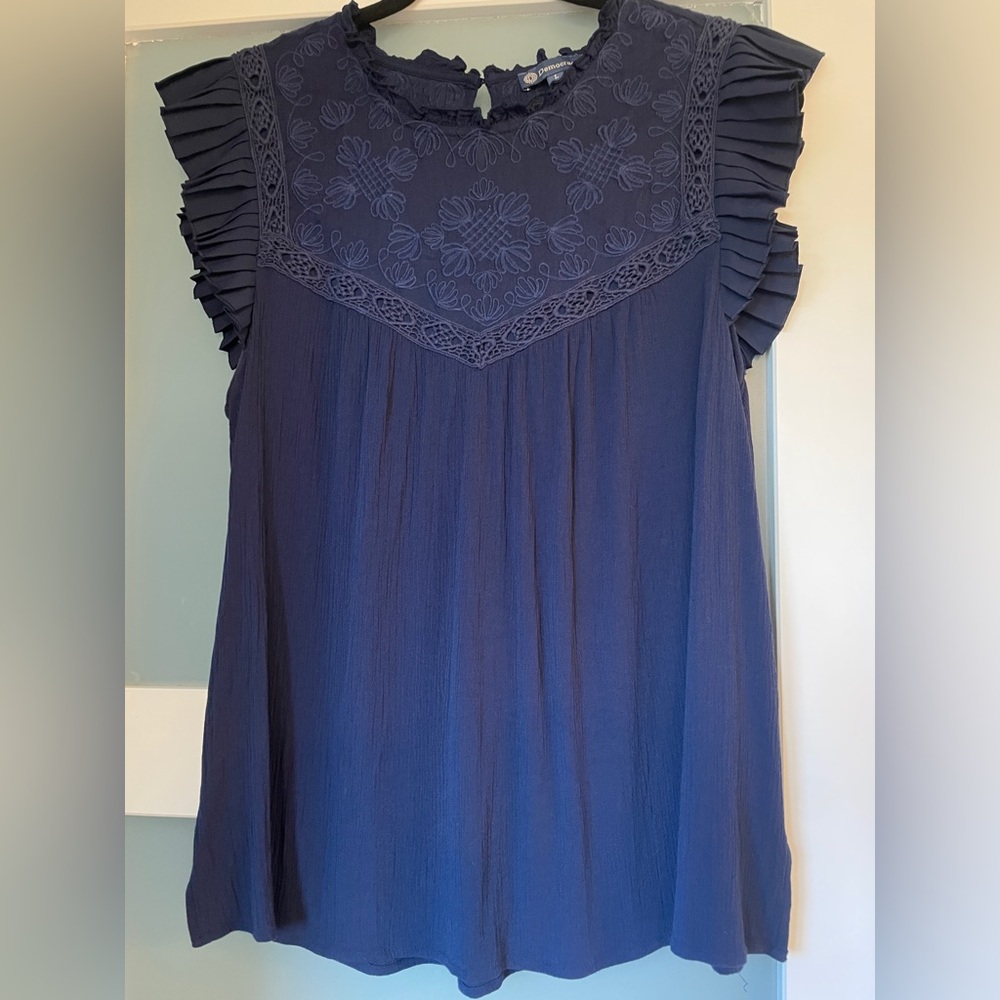 Democracy Navy Sleeveless Top